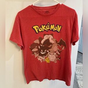 Pokemon T-shirt Men's size M Red short sleeve
